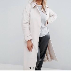 ASOS CURVE Midi Swing Trapeze Coat